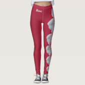 Red New York Staat Blume (The Rose) Leggings (Vorderseite)