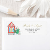 Red New Zuhause Rücksendeadressen-Aufkleber (Insitu)