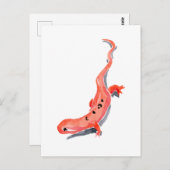 Red Newt Postkarte (Vorne/Hinten)