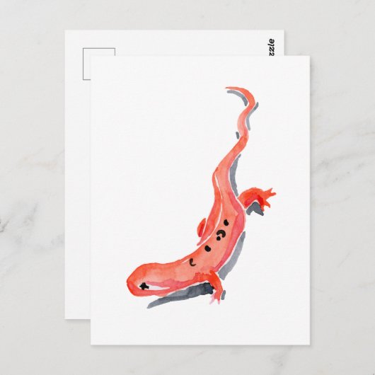 Red Newt Postkarte (Vorne/Hinten)