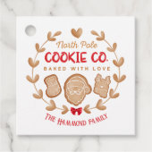 Red Niedlich Gingerbrot Weihnachtskekse Austausch Geschenkanhänger (Vorderseite)