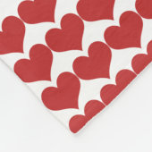 Red Niedlich Hearts Pattern Fleece Blanket (Ecke)