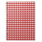 Red Niedlich Hearts Pattern Notebook Notizblock (Vorderseite)