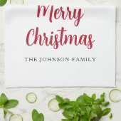 Red Niedlich Nutcracker Frohe Weihnachten Geschirrtuch (Gefaltet)