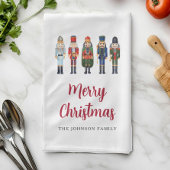 Red Niedlich Nutcracker Frohe Weihnachten Geschirrtuch
