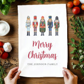 Red Niedlich Nutcracker Frohe Weihnachten Geschirrtuch