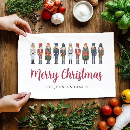 Red Niedlich Nutcracker Frohe Weihnachten Geschirrtuch