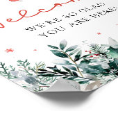 Red Niedlich Santa Baby Weihnachtsdusche Begrüßung Poster (Ecke)