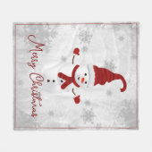 Red Niedlich Snowman Holiday Fleece Blanket (Vorderseite (Horizontal))