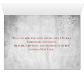 Red Niedlich Snowman Holiday Grußkarte (Innenansicht Horizontal (Unten))