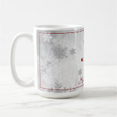 Red Niedlich Snowman Holiday Tasse (Links)