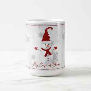 Red Niedlich Snowman Holiday Tasse