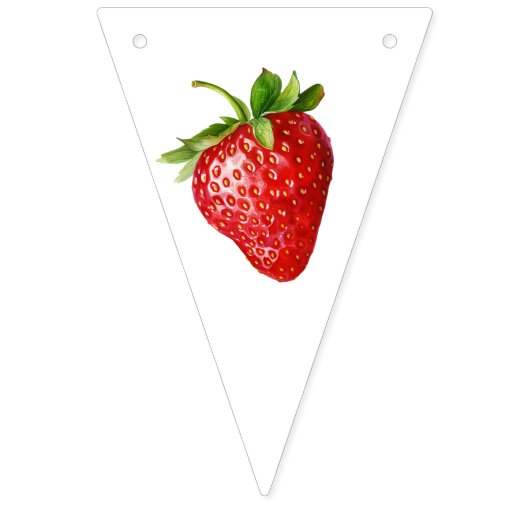 Red Niedlich Strawberry Berry First 1. Baby Birthd Wimpelkette (Dritte Fahne)
