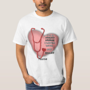 Red Night Nurse Heart T - Shirt