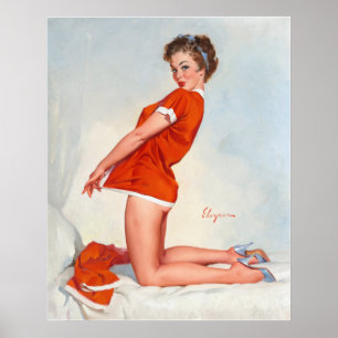 Red Nighty Button Up Poster