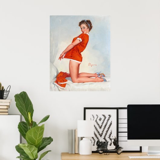 Red Nighty Button Up Poster (Heimbüro)