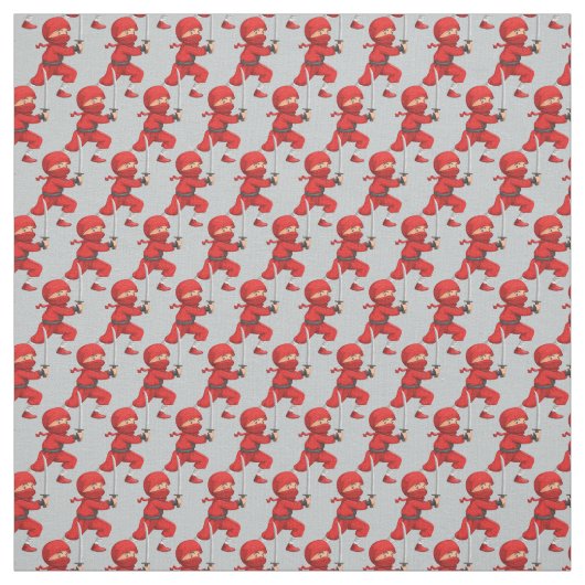 Red Ninja Design Fabric Stoff (Muster)
