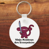 Red Ninja Monkey mit Schwert Schlüsselanhänger (Vorderseite)