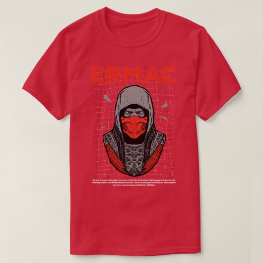 Red Ninja Streetwear Style T-Shirt (Design vorne)
