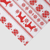 Red Nordic Airedale Terrier Dog Christmas Seidenpapier (Detail)
