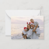 Red Nordic Christmas Cards Mitteilungskarte (Rückseite)