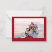 Red Nordic Christmas Cards Mitteilungskarte (Vorderseite)