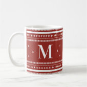 Red Nordic Christmas Trees & Monogram Kaffeetasse (Links)