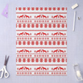 Red Nordic German Shepherd Dog Christmas Seidenpapier (Basteln)