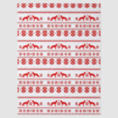 Red Nordic German Shepherd Dog Christmas Seidenpapier (Vorderseite)