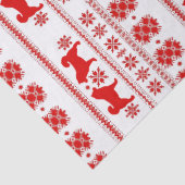 Red Nordic Malamute Dog Christmas Seidenpapier (Detail)