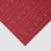 Red Nordic Muster Weihnachtsgeschenkpapier Seidenpapier (Ausschnitt)