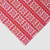 Red Nordic Snowflake Ugge Christmas Sweater Party Seidenpapier (Ausschnitt)