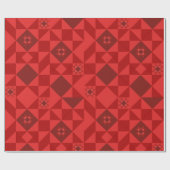 Red Nordic Star Christmas Bright Geschenkpapier (Flach)