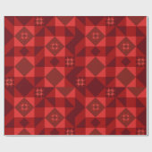 Red Nordic Star Christmas Bright Geschenkpapier (Flach)