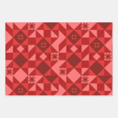Red Nordic Star Christmas Bright Geschenkpapier Set (Vorderseite 3)