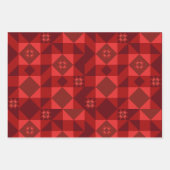 Red Nordic Star Christmas Bright Geschenkpapier Set (Vorderseite 2)