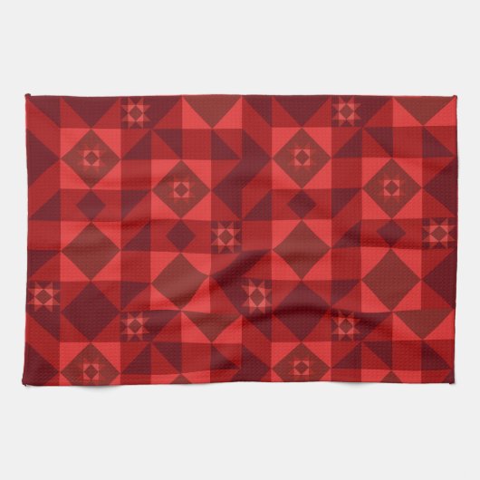 Red Nordic Star Christmas Bright Geschirrtuch (Horizontal)