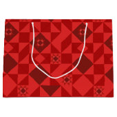 Red Nordic Star Christmas Bright Große Geschenktüte (Vorderseite)