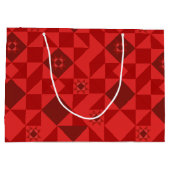 Red Nordic Star Christmas Bright Große Geschenktüte (Rückseite)