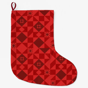 Red Nordic Star Christmas Bright Großer Weihnachtsstrumpf