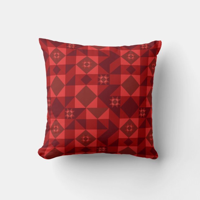 Red Nordic Star Christmas Bright Kissen (Vorderseite)
