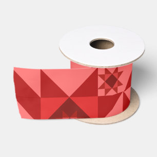 Red Nordic Star Christmas Bright Satinband