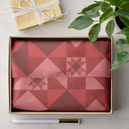 Red Nordic Star Christmas Bright Seidenpapier