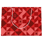 Red Nordic Star Christmas Pink Große Geschenktüte (Vorderseite)