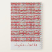 RED NORDIC STRICK 5.5x8.5 Notebook + Text Notizblock (Rückseite)