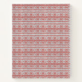 RED NORDIC STRICK 8.5x11 Notebook Notizblock (Rückseite)