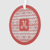RED NORDIC STRICK Acrylsäure Circle Ornament (Vorderseite)