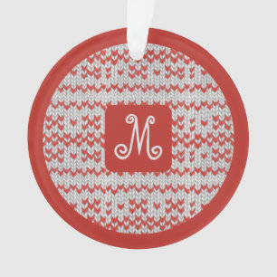RED NORDIC STRICK Acrylsäure Circle Ornament