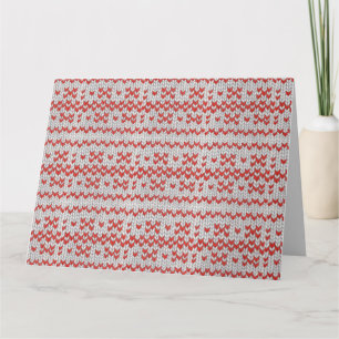 RED NORDIC STRICK Big Grußkarte / Horizontal Karte