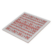 RED NORDIC STRICK Keramik Tile / Grau Fliese (Seite)